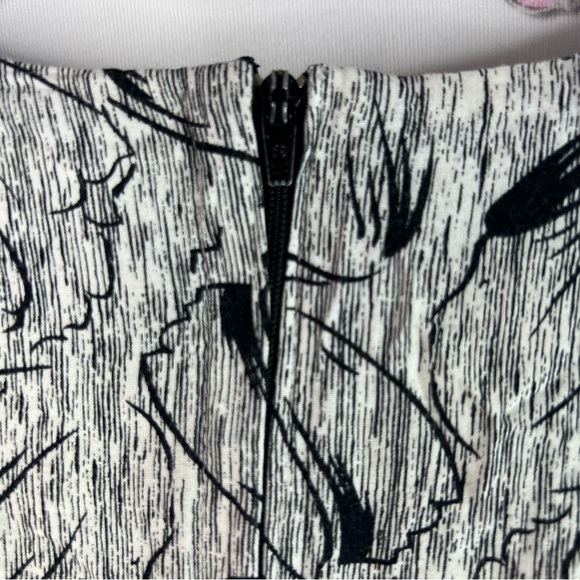 Favannah dress vintage line work abstract Elegant Black Gray art Women's Dress - Picture 8 of 12